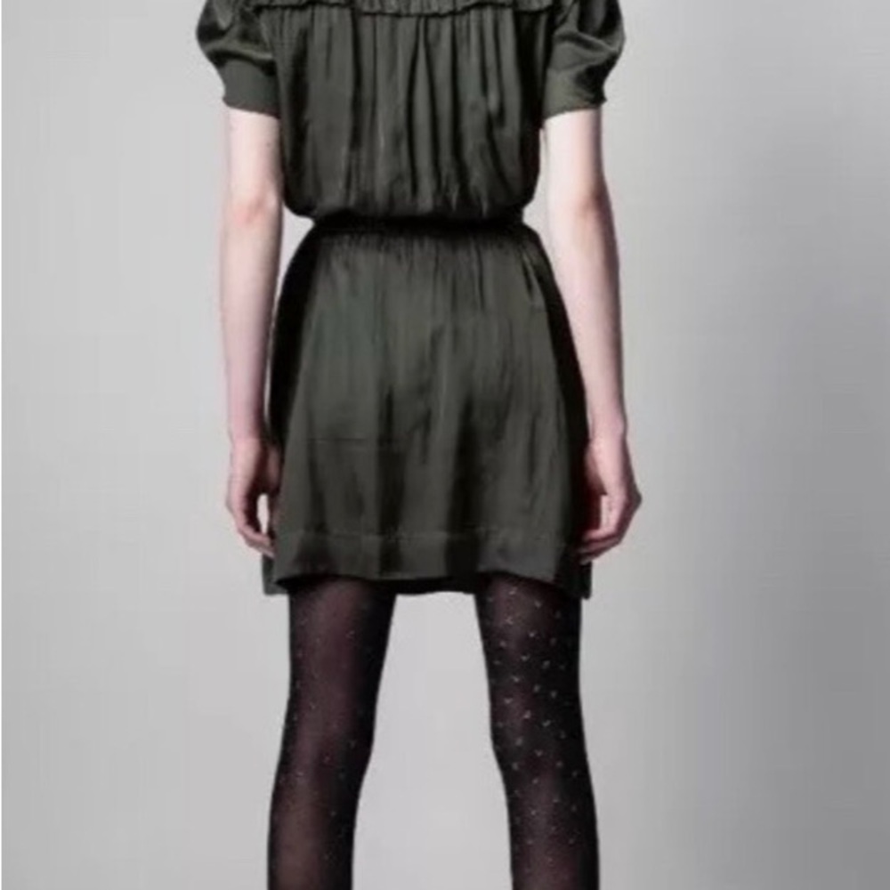 Zadig & Voltaire Dark Green Mini Dress - Picture 4 of 6